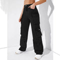 European and american clothing:  fashion hot-selling trendy multi-pocket cargo pants, high-stretch african plus-size jeans