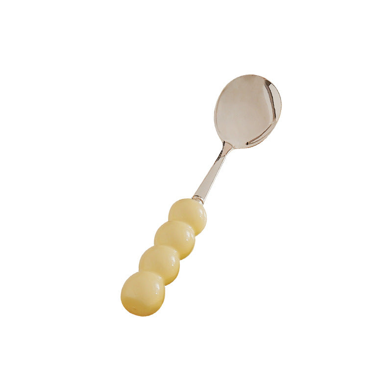 Luxury thickened ceramic handle cutlery set - high-end tableware, food-grade stainless steel forks and spoons for hotels, restaurants, wholesale