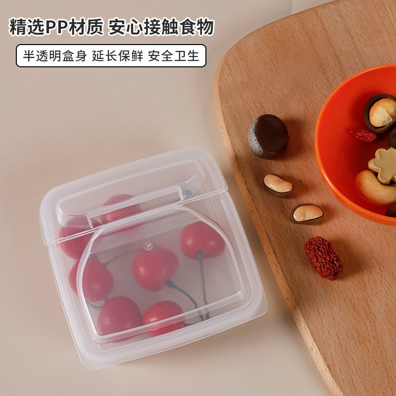 japanese cheese storage box refrigerator onion, ginger and garlic flip-top sealed storage box fruit butter block fresh-keeping box