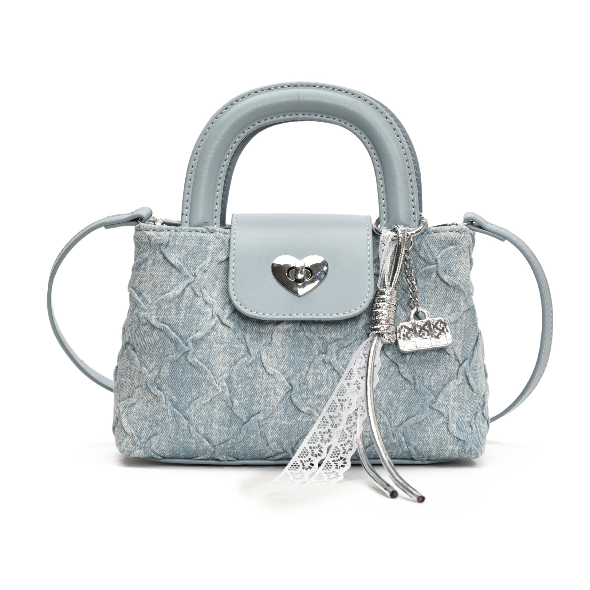 Cross-border denim bag women's summer 2025 new fashion niche messenger bag high-end popular portable bucket bag