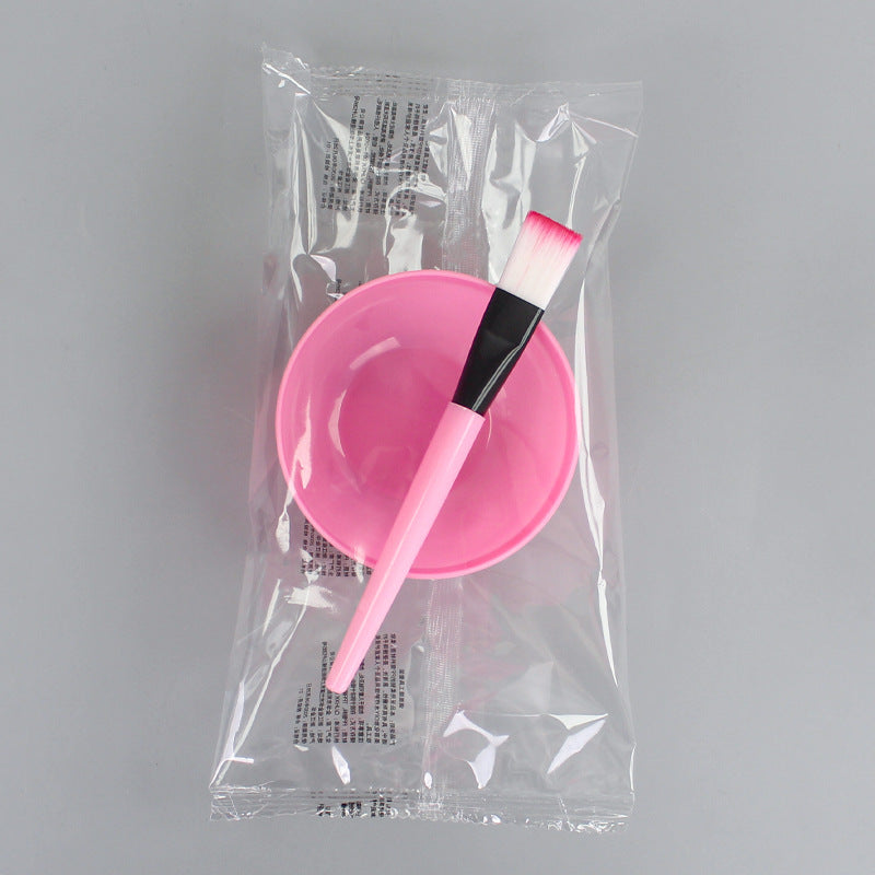Beauty tool supplies mask bowl brush suit individually packaged mask bowl + mask brush plastic bowl makeup brush