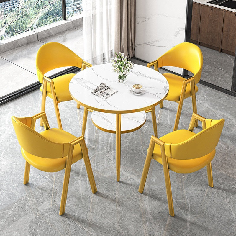 Scandinaviancasualcasual reception negotiation table and chair combination milk tea coffee shop apartment b&b dining table balcony small round table