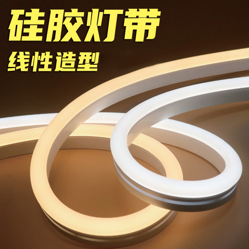 Flexible led silicone light strip sleeve embedded line light 24V soft light slot outdoor waterproof light strip 12V
