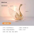 Swan table lamp new arrival table lamp high-end wedding gift popular bedside table charging ins style bedroom bedside lamp