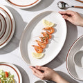 Japanese retro line ceramic plate casual small bowl western steak dinner plate for homesuit bowl plate wholesale