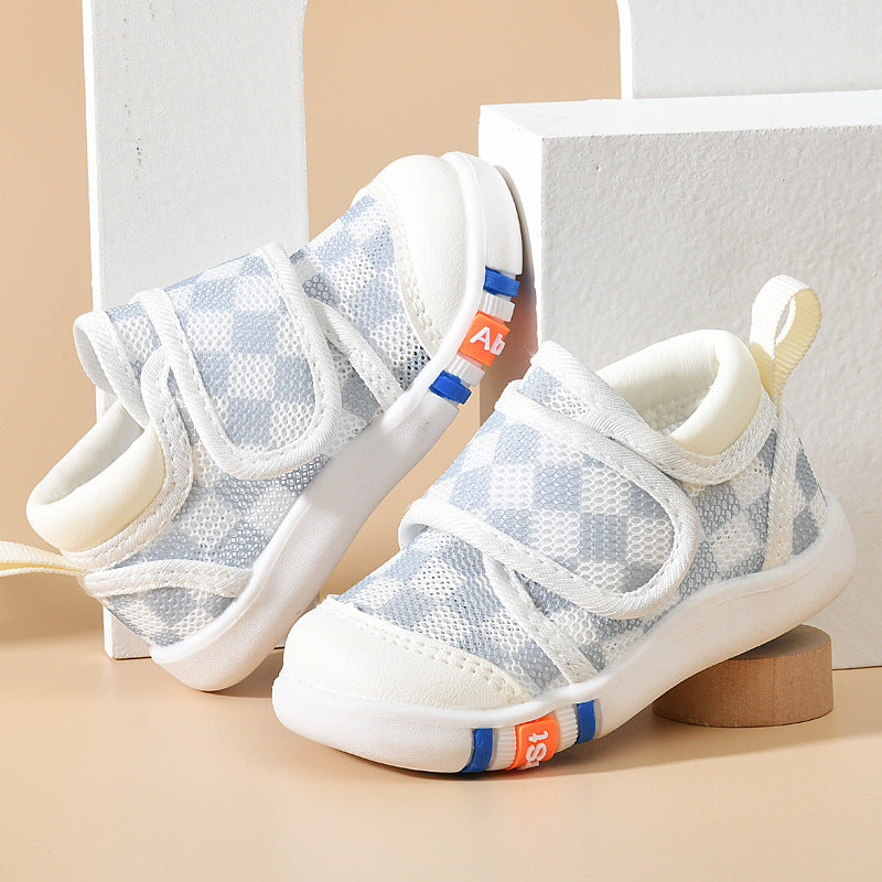 Baby sandals for boys, summer first walker shoes, 0-1-2 years old infant anti-slip soft sole mesh shoes for babies and toddlers, baby girl shoes