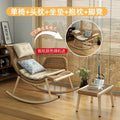Rocking chair recliner lazy sofa adult sleeping casual balcony rattan sofa chair popular outdoor rocking chair
