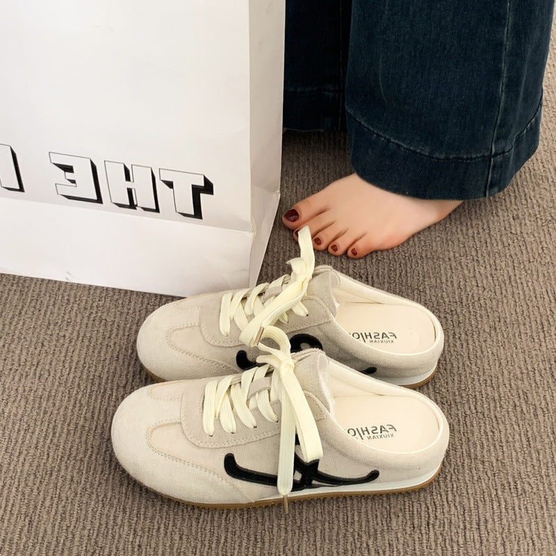 Baotou half slippers for women outwear2026new arrivalsummer super popular one-leg heelless flats german training shoes