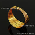 Wholesale cross-border women's copper wire minimalist bangle, fashion adjustable bracelet women's jewelry bangle