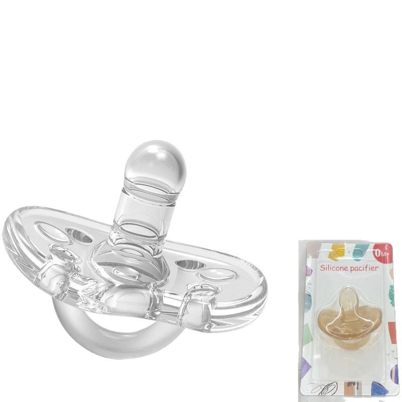 English card factory direct sales, all liquid silicone, thumb-type thickened infant and toddler sleep all silicone pacifier