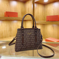 High-end women's bag 2025 new retro print tote bag niche design shoulder bag classic crossbody bag