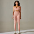 European and american new seamless yoga set: camisole, beautiful back sports bra, tummy control high-waisted butt-lifting leggings for running and fitness