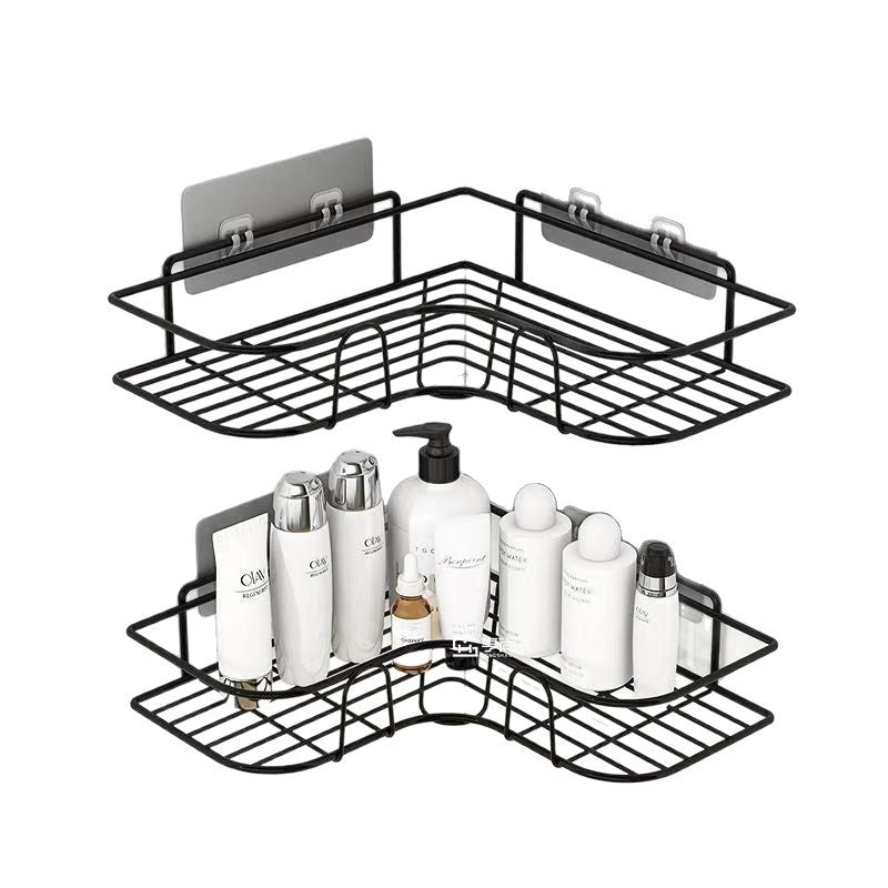 No-drill bathroom vanity organizer, corner shelf, toilet wall-mounted kitchen storage rack, bathroom storage shelf