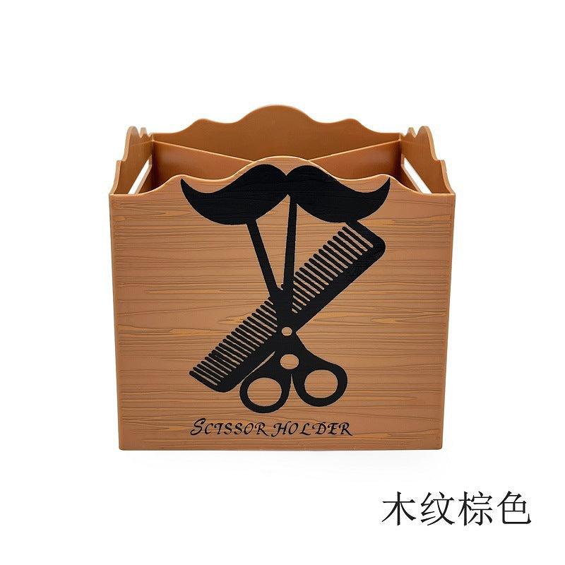 Hair salon scissors socket non-slip storage box, scissors socket box has no fixed position, comb scissors are inserted into the scissors rack.