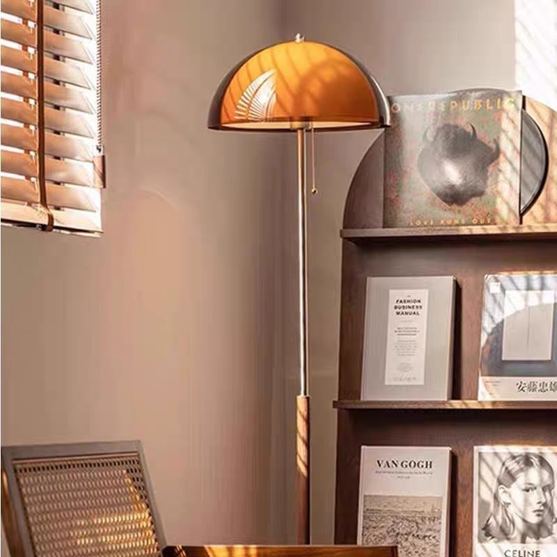 American mid-century living room floor lamp sunset atmosphere lamp bedroom bedside designer retro sofa next to vertical table lamp
