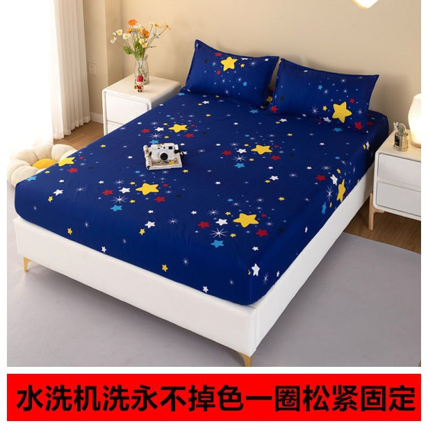 Washed cotton all-inclusive fitted sheet single piece simmons bed cover bed cover mattress protective cover dust cover non-slipbed sheets