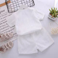 Girls' summer new arrival: casual chic chanel-inspired outfit - short sleeve top & shorts set