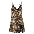 Night listening fragrance sexy lingerie leopard print suspender nightgown passionate temptation lace bed flirting suit 867
