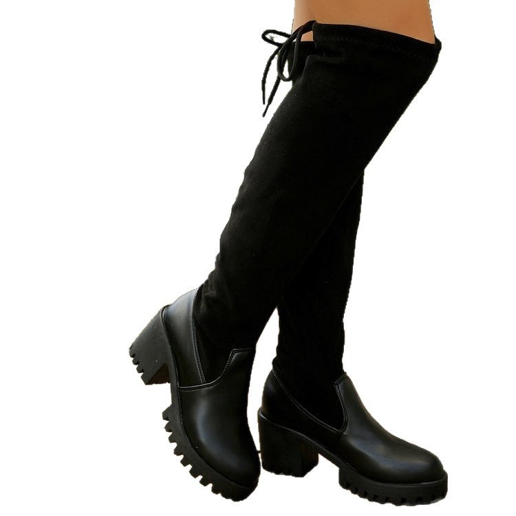 autumn new over-the-knee boots for women, plus size, 0.5cm height difference, exported for cross-border e-commerce, , and  dropshipping