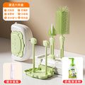 Portable silicone baby bottle brush - gentle cleaning brush for bottles - newborn bottle brush set for home use