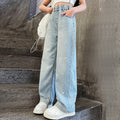 Girls' wide-leg pants - summer lightweight  new collection - tencel loose fit straight leg jeans for girls and big girls