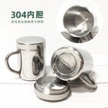 304 stainless steel mug, kids' cup, kindergarten double-walled insulated cup with lid and handle, office water cup