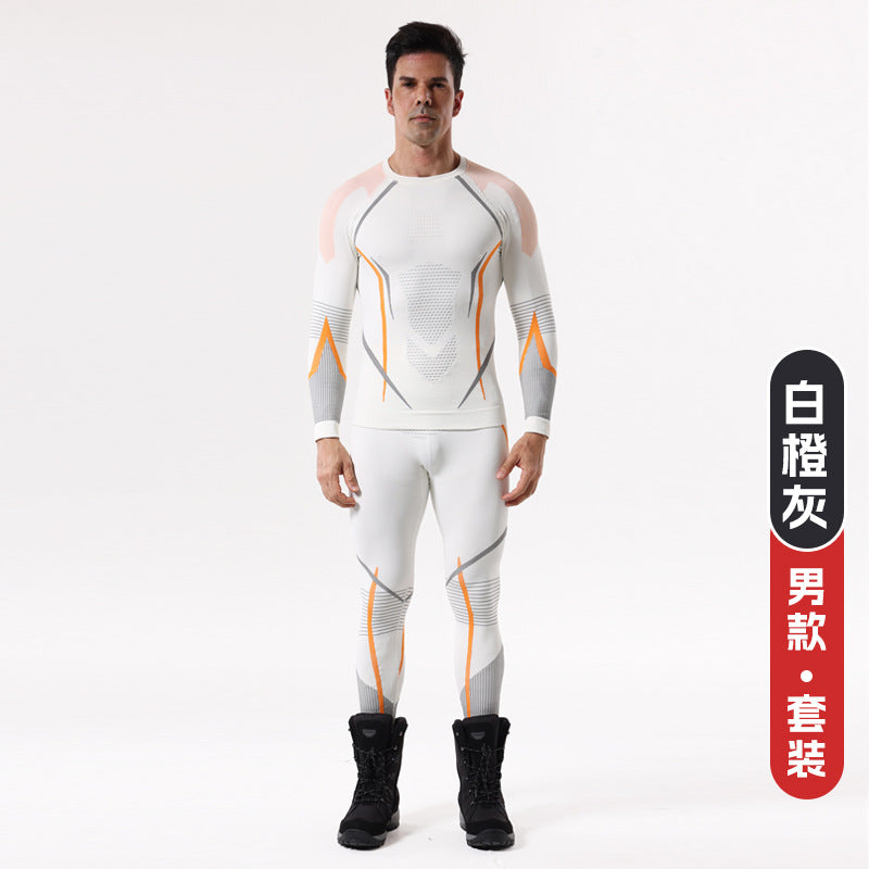 New autumn and winter quick-drying ski clothing underwear set men's and women's sports tight moisture-absorbing perspiration compression warm primer