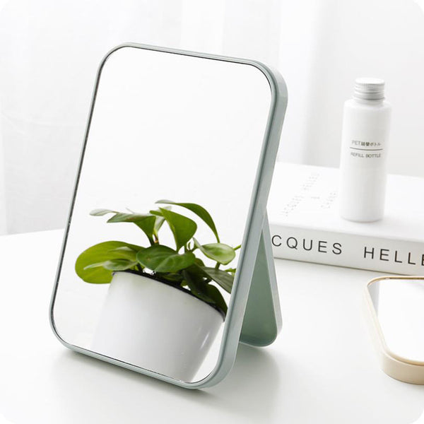 High definition mirror desktop makeup mirror square desktop single-sided princess vanity mirror folding mirror household