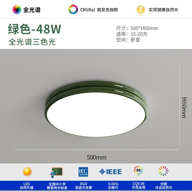 French cream wind bedroom light ceiling light full spectrum eye protection simple study light medieval Bauhaus room lighting