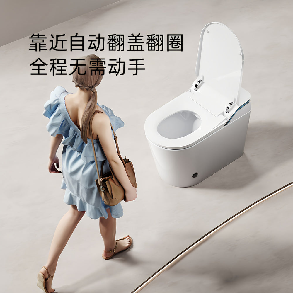 Authentic smart toilet seat - fully automatic, voice-activated, instant heating, all-in-one design, compact size, suitable for home use, no water pressure limitations