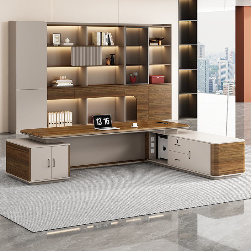 Saint li accessible luxury boss table office desk casual chairman president table executive table manager office table and chair combination