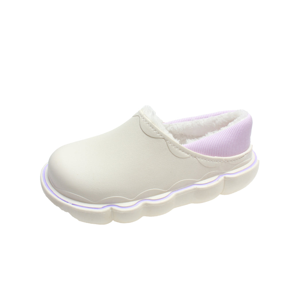 Waterproof cotton slippers for women, suitable for wearing outdoors in autumn and winter. thick-soled, closed-back cotton slippers, indoor/outdoor fuzzy slippers, non-slip postpartum shoes