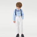 Boys' long-sleeve shirt and overalls set - perfect for performances, first birthday celebrations, and autumn events. customizable children's clothing