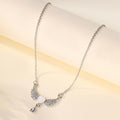 New arrival cross-border jewelry european and american diamond-encrusted acrylic pendant simple and versatile alloy angel wings necklace for women