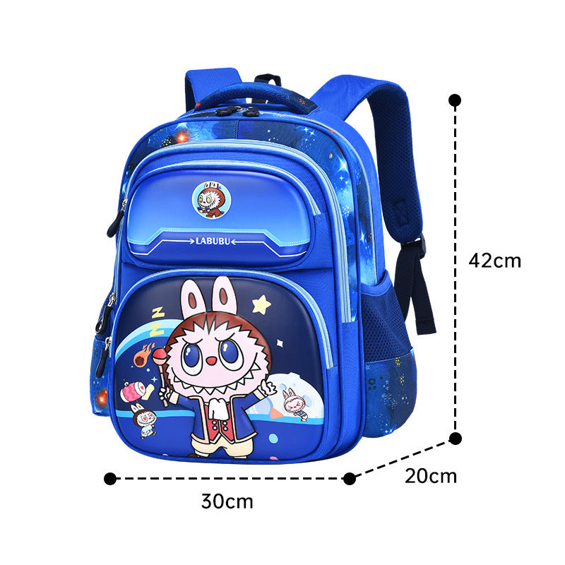 Labubu children's schoolbag new girls primary school students 2345th grade cartoon animation burden reduction ridge backpack
