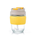 Double drinking cup glass cup high appearance casual water cup oven mitts heat insulation portable portable coffee cup gift cup straw