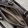 2024 fall/winter new women's bag: oil wax leather boston pillow bag - vintage, casual, versatile handbag & crossbody bag