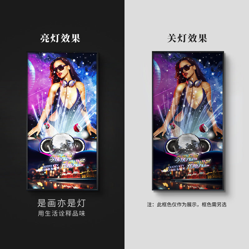 Bar decoration painting ktv dance hall clear bar box background wall ambient light painting hotel sexy beautiful woman hanging painting