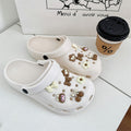 Sweet girl heart crocs women's cute student baotou outwearnon-slip stomping on shit soft sole thick sole sandals women's summer