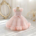 New children's tulle dress birthday party evening gown diamond mesh princess dress diamond kids formal dress 140cm and under