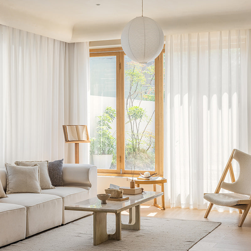 Japanese vertical blind sheer curtain - light filtering, privacy ensuring, dreamy sheer window treatment - premium quality bedroom curtains - shaoxing wholesale