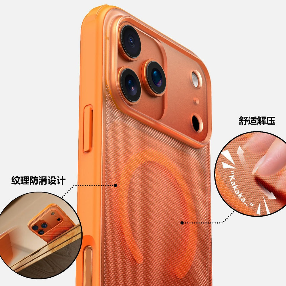 Suitable for iphone17 magnetic singularity shell polka dot mobile phone case apple 16tpu+pc two-in-one polka dot mobile phone case