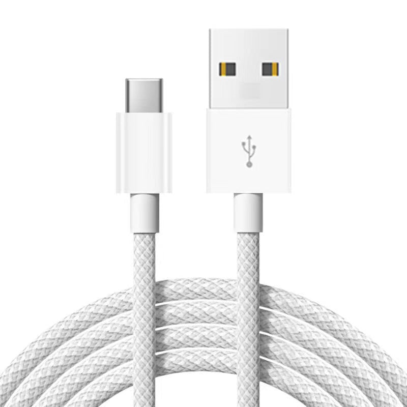 Usb-c braided data cable - compatible with apple iphone 15 pro, car charger cable, type-c data cable