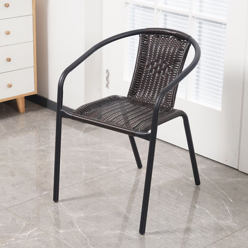 Rattan backrest chair for home chair plastic stool thickened backrest casual chair dormitory for home dining chair mahjong chair