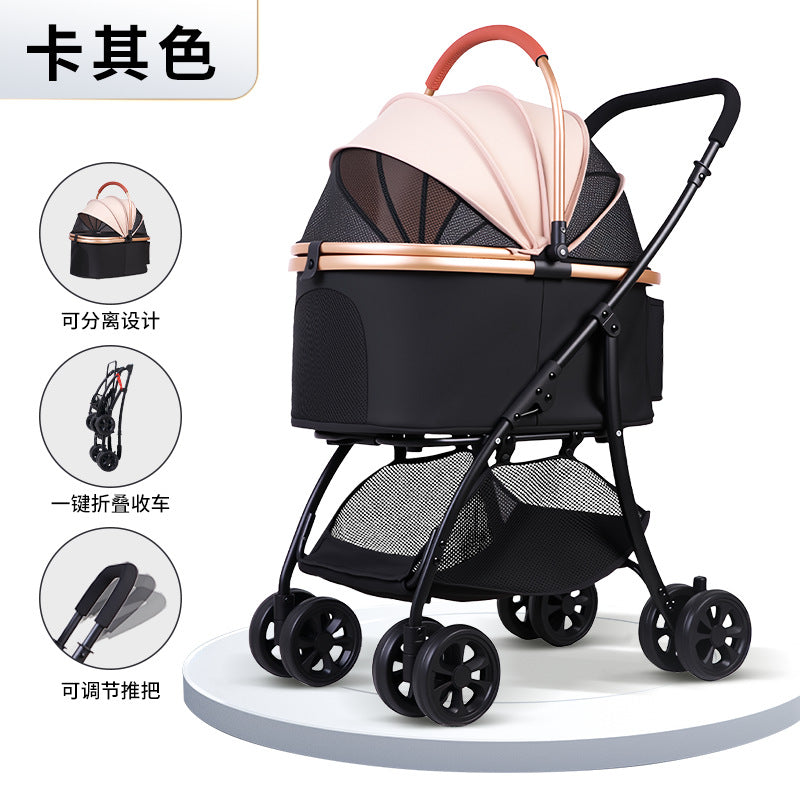 Inlair pet stroller - foldable dog and cat carrier for small breeds like poodles - lightweight pet stroller for amazon pet stores