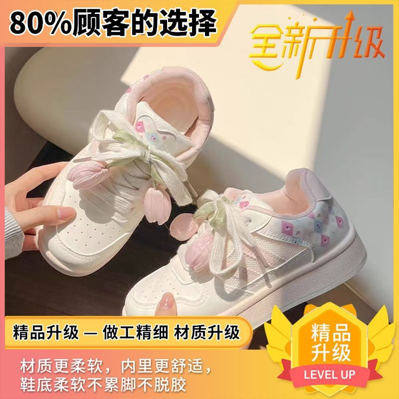 New girls' athletic shoes - spring/autumn collection for kids & teens - leather upper, soft sole, casual sneakers, breathable