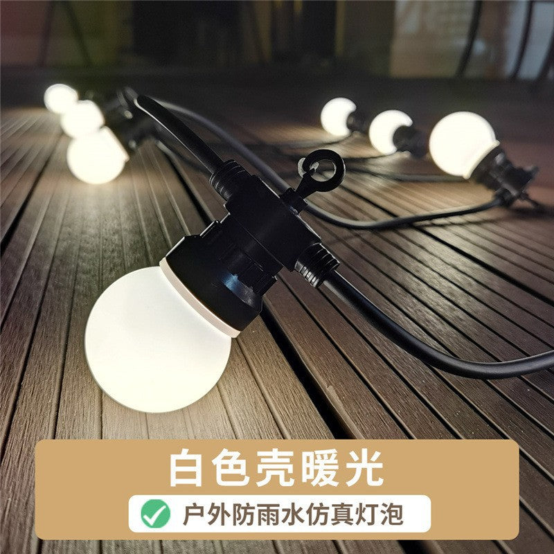 Waterproof G50 round ball light Solar light string light Outdoor light string LED Chinese New Year courtyard street camping decorative light