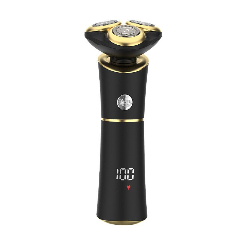 3-in-1 magnetic floating triple-blade electric shaver for men - washable, quick-charge, multi-function razor set