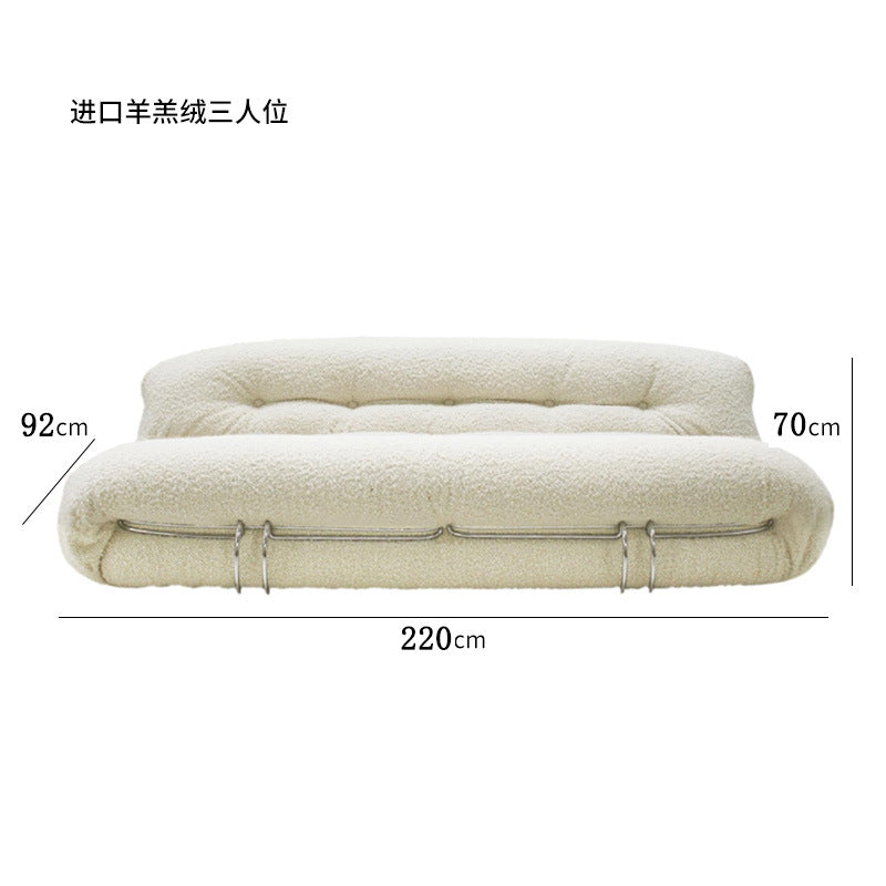 Italian medieval style soriana big steel teeth leather sofa designer style living room retro popular hippo sofa