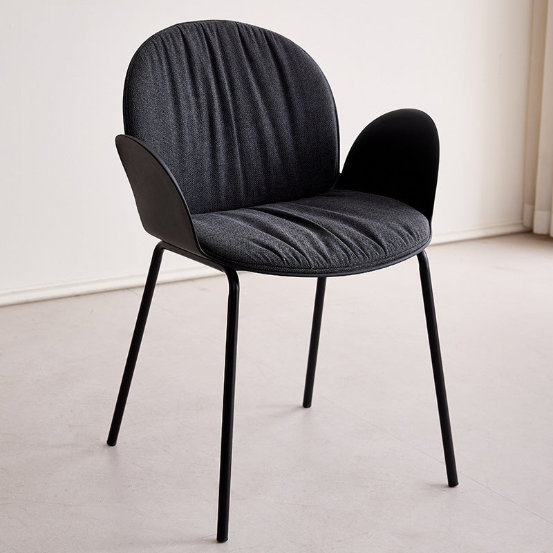 Plastic chair for home use casual armrest dining chair scandinavian restaurant backrest stool negotiation casual chair tall appearance